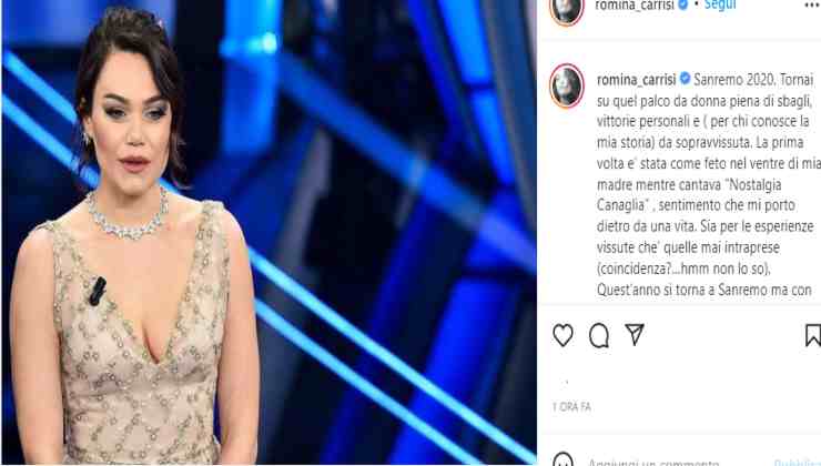 romina carrisi anuncio sanremo-political24