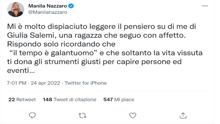 Manila Nazzaro criticata - Political24