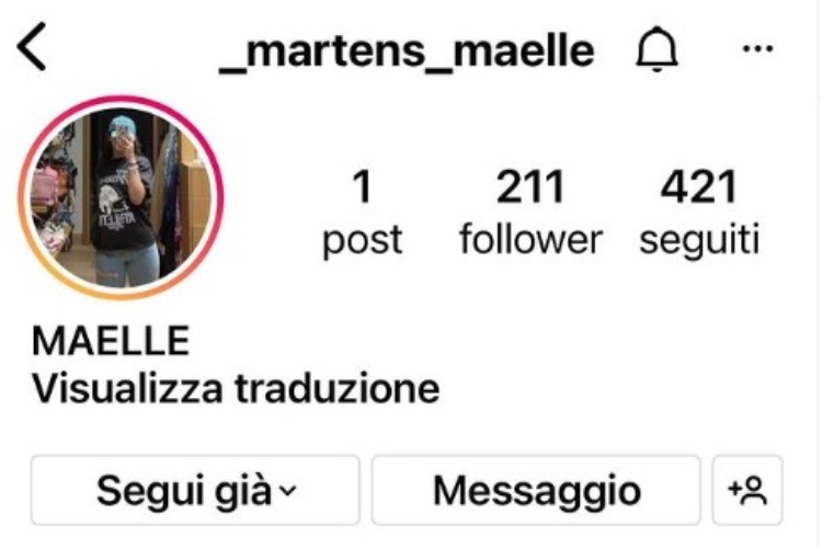 Il profilo fake di Malle, figlia di Antonella Clerici