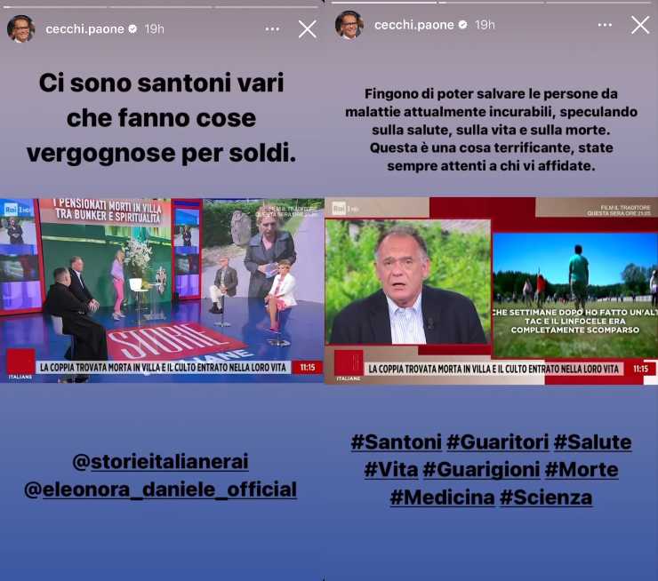 Storie Italiane, l'appello di Alessandro Cecchi Paone 