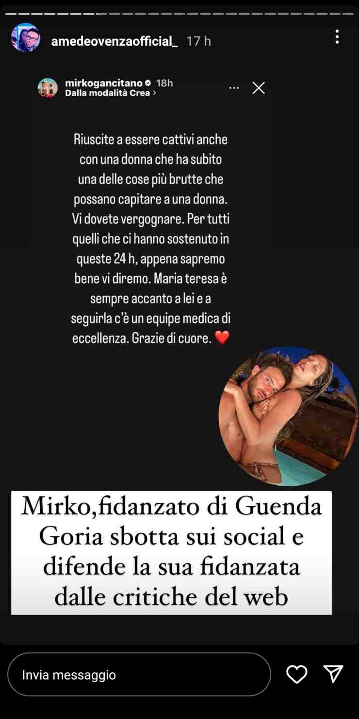 Guenda Goria in ospedale e Mirko Gangitano furioso - Political24