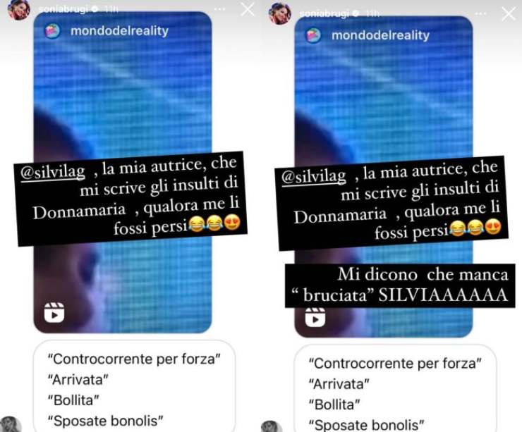 Sonia Bruganelli reagisce agli insulti