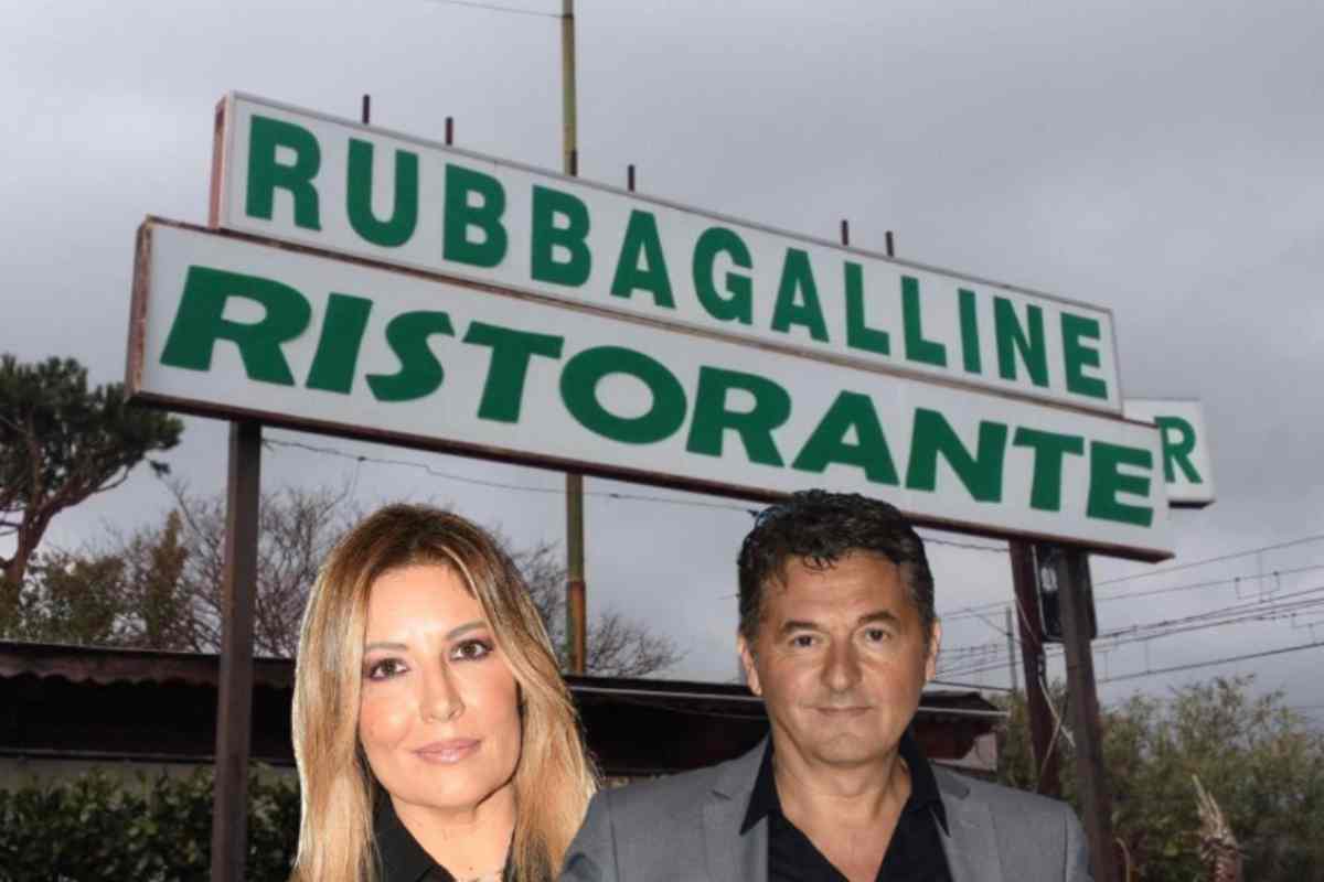 Teo Mammuccari e Selvaggia Lucarelli al ristorante Rubbagalline